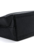 Calfskin Logo XXS Shopping Tote Black