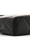 Caviar Quilted Top Handle Slim Vanity With Chain Black