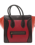 Satin Calfskin Mini Tri-Color Luggage Blood