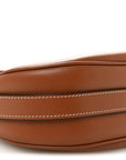 Smooth Calfskin Medium Strap Ava Shoulder Bag Tan