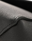 Grained Calfskin Mini Belt Bag Black