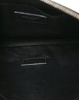 Linen Canvas Rive Gauche Zipped Pouch Black