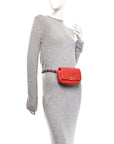 Lambskin Quilted CHNL 19 Waist Bag Red