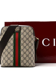 GG Supreme Monogram Web Small Ophidia Slingbag Beige Ebony New Acero