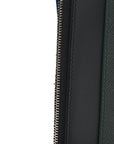 Textured Calfskin Passport Phone Holder Green