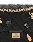 Aged Calfskin Lucky Charms 2.55 Reissue 225 Flap Black