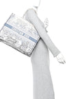 Gradient Canvas Embroidered Large D1ORiviera Toile De Jouy Book Tote Blue