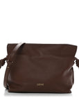X SUNA FUJITA Nappa Flamenco Knot Clutch Havana