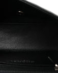 Caviar Chevron Quilted Mini Rectangular Flap Black