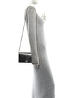 Textured Patent Bi-color GG Marmont Wallet on Chain Silver Blue