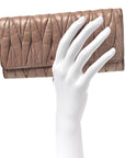 Nappa Lux Matelasse Flap Wallet Mughetto