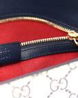 GG Supreme Monogram Small Messenger Shoulder Bag Beige Blue Navy