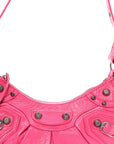 Agneau Arena Le Cagole Shoulder Bag XS Hot Pink