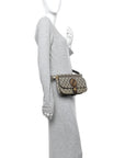 GG Supreme Monogram Textured Dollar Calfskin Blondie Belt Bag Beige Ebony New Acero