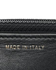 Glazed Calfskin Quilted Boy Wallet On Chain WOC Black