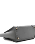 Baby Drummed Calfskin Micro Luggage Kohl