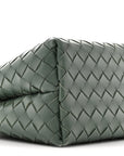 Nappa Intrecciato Medium Andiamo Shoulder Bag Aloe