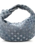 Nappa Denim Effect Intrecciato Teen Jodie Hobo Denim