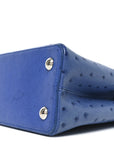 Ostrich Capucines MM Saphir