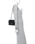 Lambskin Quilted Small Double Flap Black