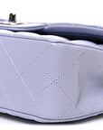 Caviar Quilted Small Double Flap Light Purple