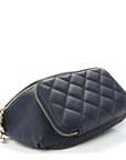Caviar Quilted Business Affinity Waist Belt Bag Navy
