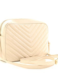 Calfskin Matelasse Monogram Lou Camera Bag Crema Soft