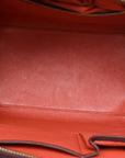 Satin Calfskin Mini Tri-Color Luggage Blood