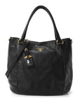 Vitello Daino Shopping Tote Black