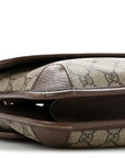 GG Supreme Monogram Web Small Neo Vintage Double Flap Messenger Bag Beige New Acero