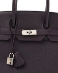Taurillon Clemence Birkin 35 Raisin