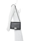 Lambskin Quilted New Medium Boy Flap Black