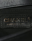 Lambskin Chevron Quilted Medium Boy Flap Black