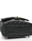 Lambskin Quilted Large In Seoul Backpack Black