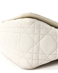 Supple Calfskin Cannage Medium Caro Bag Ivory