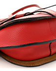 Grained Calfskin Mini Gate Crossbody Bag Scarlet Burnt Red