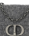 Tweed Macrocannage Medium Caro Bag Black