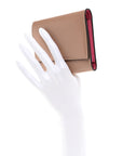 Calfskin Marinda Wallet Beige