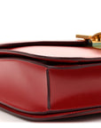 Box Calfskin Medium Classic Box Flap Bag Dark Brick