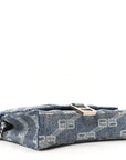 Denim BB Monogram Hourglass Chain Bag Blue