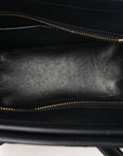 Polka Dot Snakeskin Smooth Calfskin Micro Luggage Black White