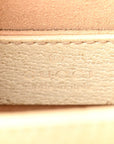 Textured Calfskin Web Small Ophidia Chain Shoulder Bag Mystic White