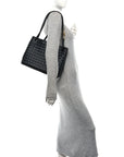 Nappa Intrecciato Medium Andiamo Shoulder Bag Black