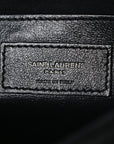 Crinkled Calfskin Matelasse Monogram Baby Niki Chain Satchel Black