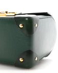 Azalea Calfskin Small Padlock Bamboo Shoulder Bag Vintage Green