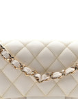 Caviar Quilted Small Double Flap White