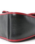 Vintage Effect Calfskin Matelasse Diagonal Mini Torchon GG Marmont Top Handle Shoulder Bag Black Romantic Cherry
