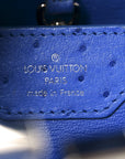 Ostrich Capucines MM Saphir