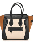 Baby Grained Calfskin Nubuck Micro Tri-Color Luggage White