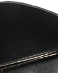 Sheepskin Matelasse Chevron Monogram Medium College Bag Black